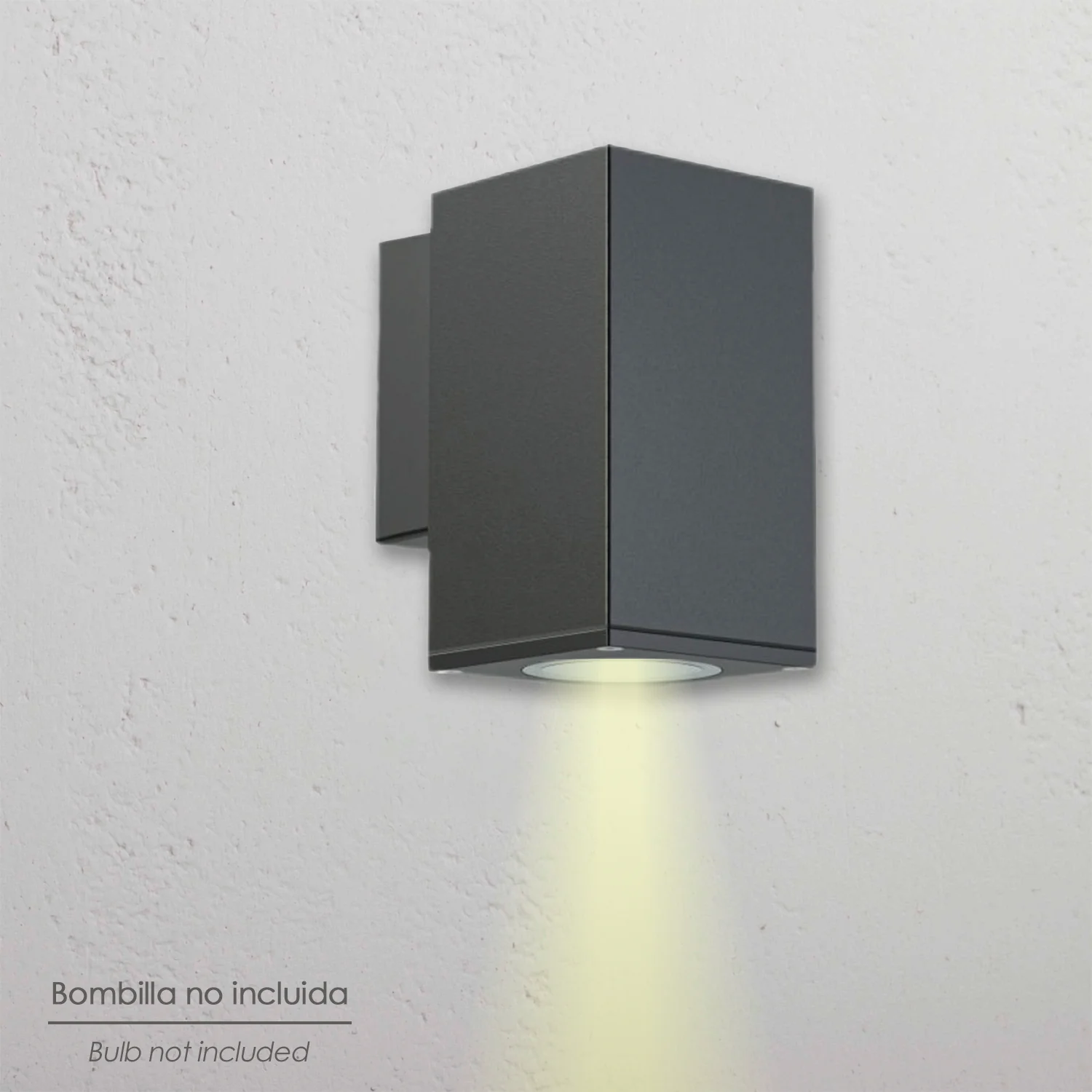 Lampara Aplique Exterior Gu10 IP65 Color Antracita Aplique Pared, Luz Jardín, Lámpara Jardín, Luz Exterior, Aplique Jardín - Imagen 5