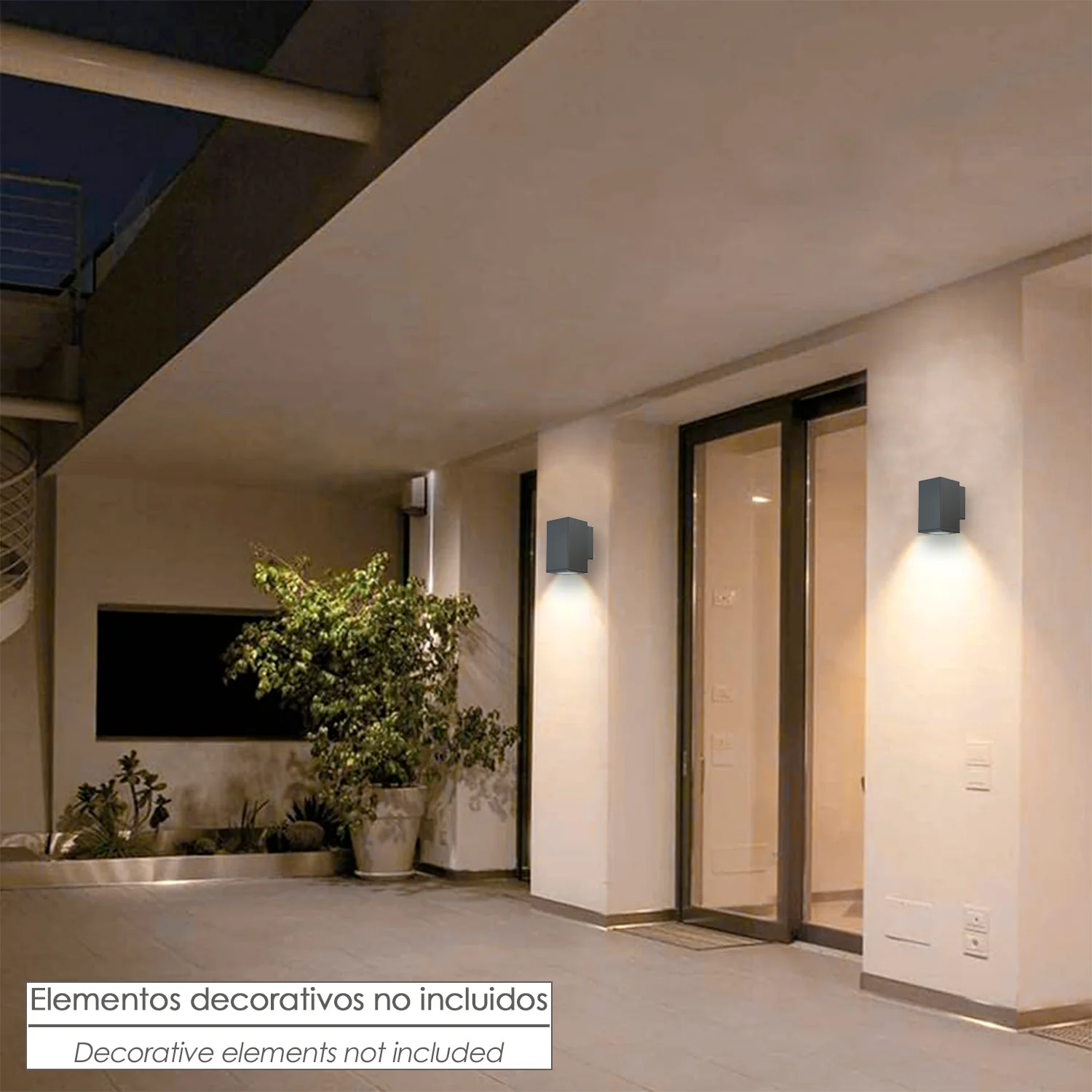 Lampara Aplique Exterior Gu10 IP65 Color Antracita Aplique Pared, Luz Jardín, Lámpara Jardín, Luz Exterior, Aplique Jardín - Imagen 6