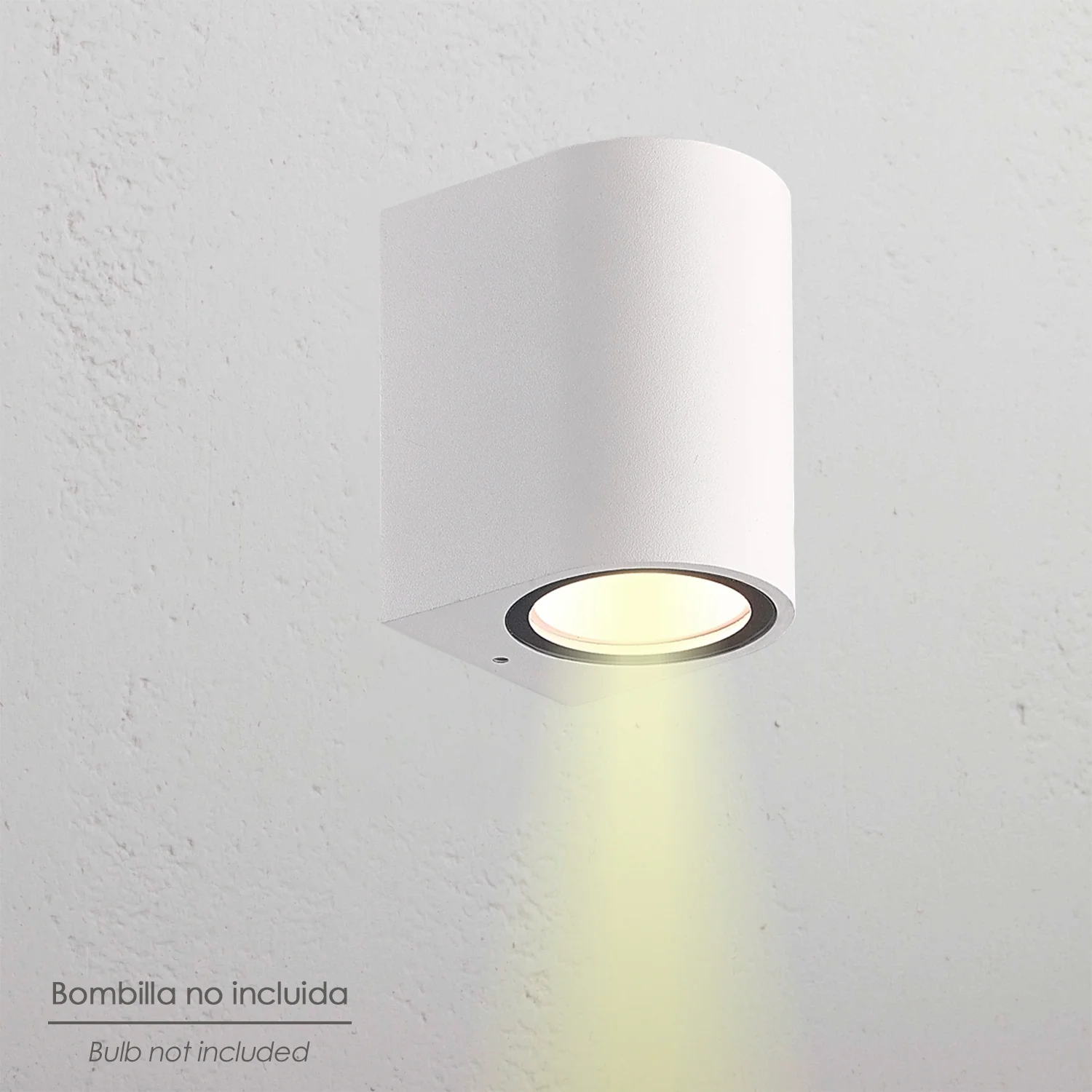 Lampara Aplique Oval Exterior GU10 IP65 Color Blanco Aplique Techo, Luz Jardín, Lámpara Jardín, Luz Exterior, Aplique Jardín - Imagen 5