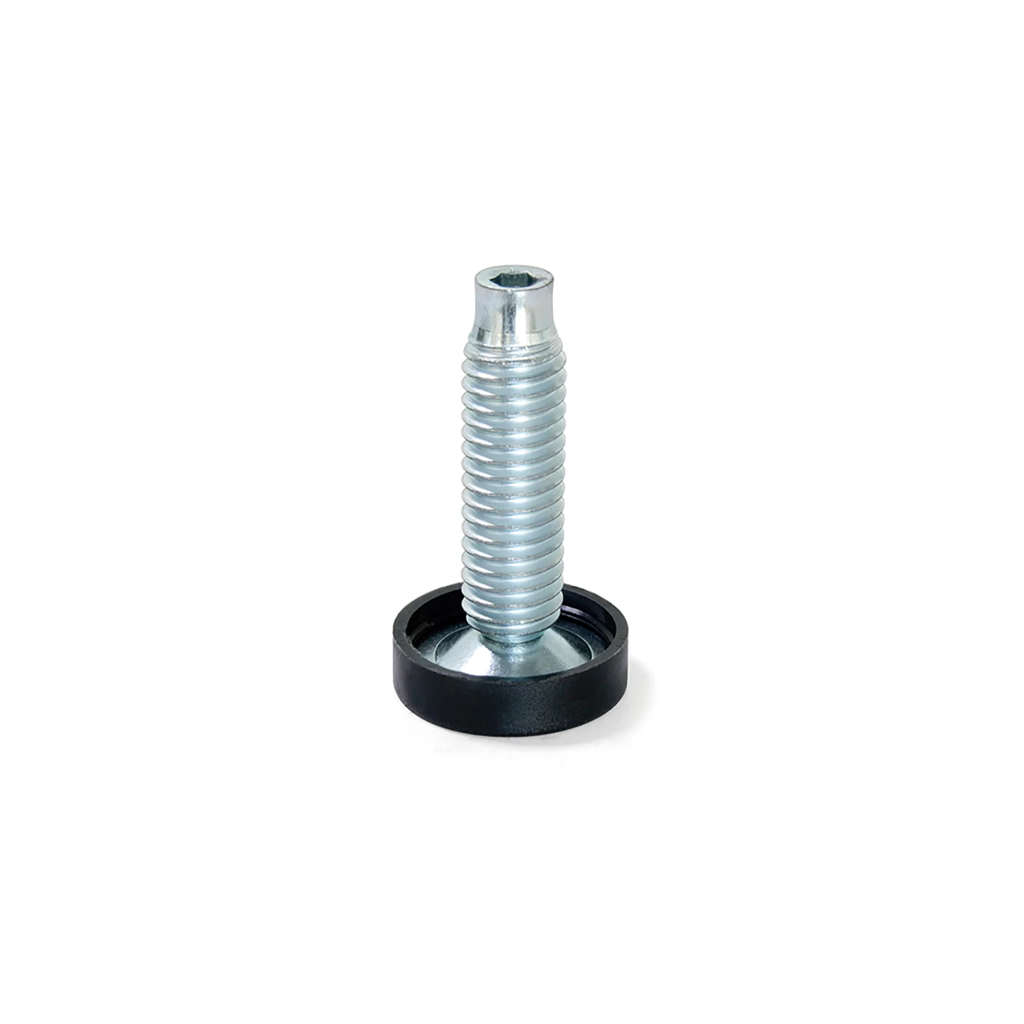 Emuca Lote de 20 pies niveladores para mueble, regulación interior, M10, diámetro 23mm, altura 46mm, Acero y plástico
